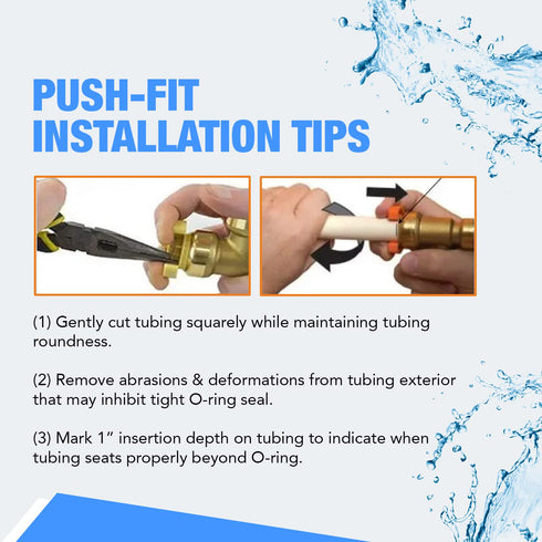 1/2" 45 Degree Elbow U648LF with Disconnect Tool, Lead-Free Brass Coupling Push Fit Fitting for Plumbing (pack of 2)