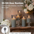 1 Set 5Gray Rechargeable Flameless Candles, Realistic Flickering LED Flame,Real Wax Candle with Remote Control