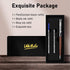 WEMATE Wood Rollerball Pen Set with 2 Extra Ink Refills (1 Black & 1 Blue), Luxury Office Gift for Men