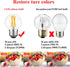 G16.5 Light Bulb LED 4W E26 Dimmable Equivalent E26 40 Watt Warm White 2700K 400lm CRI85+ Clear Glass (Pack of 6)