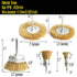 5pcs Brass Wire Wheel Brush Kit for Drill, Crimped Cup Brush with 1/4-Inch Shank