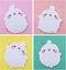 Cute Animal Self Stick Notes, 8 Pack Kawaii Rabbit Sticky Notes, Cartoon Memo Pads for Students Home Office Gifts
