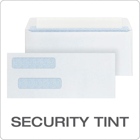 Quality Park #8 Double Window Security Envelopes - for QuickBooks Checks, Redi-Strip Self Seal, 500 Count