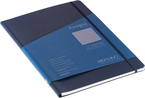 Fabriano Ecoqua Plus Hidden Spiral-Bound Notebook, A4, Lined, 8.3" x 11.7", Navy