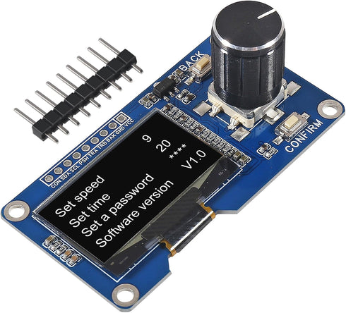 AITRIP 1PCS 1.3-inch EC11 (1.3 inch OLED Display Module with Button Rotary Encoder Interface LCD Screen for Arduino