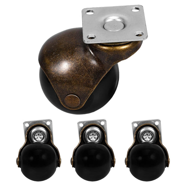 ARTSEWPLY 4pcs 2-inch Heavy Duty Swivel Ball Casters with Threaded Stem, Antique Bronze