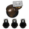 ARTSEWPLY 4pcs 2-inch Heavy Duty Swivel Ball Casters with Threaded Stem, Antique Bronze