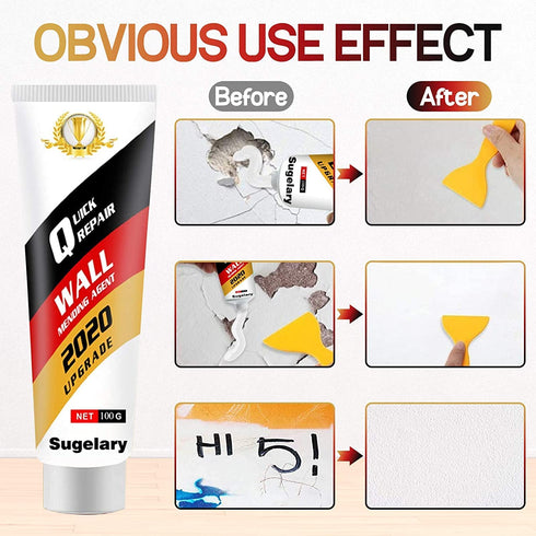 Drywall Patch Repair Kit with Scraper, Wall Spackle Paste, Quick Solution for Home Wall Repair