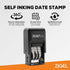 ZIGEL D10 Office Date Stamp - Self Inking Black Date Stamp
