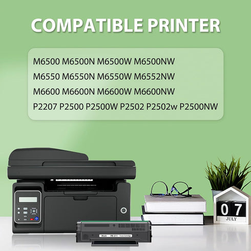 PB-211 Replacement Toner Cartridge Compatible for Pantum PB211, Work with P2502w, M6552NW, P2500, M6600W Printers