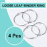 uxcell Nickel Plated Steel Loose Leaf Binder Rings, 2.2 Inches Paper Key Rings for Flash Cards Index Card Rings, 4 Pcs Keychain Book Ring for Home Office Crafts Keys Attachment, Silver by uxcell