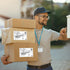 Half Sheet Self Adhesive Shipping Labels, 8.5" x 5.5", White Blank Mailing Labels, 25 Sheets, 50 Labels