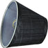 Aspen Creative 32061-2A, 3" 5" 4" Set 2 Hardback Empire Clip-On Chandelier Lamp Shade, Grey and Black, Top x Bottom x
