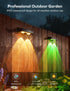 4 Pack 9 11 IP65 Solar Fence Lights Outdoor, Color Changing Fence Lights Solar Powered with RGB Colors & Lighting