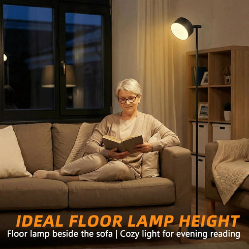4-in-1 LED Floor Lamp with Detachable Magnetic Head - Adjustable Height Standing Lamp & Table Lamp, Portable Night