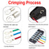 600 Pcs Non-Insulated Crimp Terminal, 22-10 AWG Tin-Plated Copper Ring Fork Terminals Electrical Wire Connector Kit