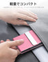Padike Professional Business Card Holder, PU Leather Slim Case with Magnetic Shut (Pink)