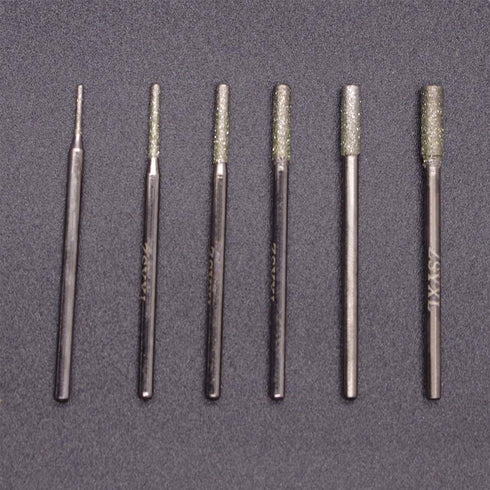 Wolfride 30Pcs Diamond Burr Set, Diamond Drill Bit for Gemstone, Sea Shell, Glass, Ceramic, Metal