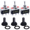 Twidec 3Pcs Heavy Duty Rocker Momentary Toggle Switch - 16A 250V AC DPDT 3 Position 6 Pin (ON)-Off-(ON) with Metal Boot