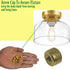 HOKIMEEN M4 0.25 inch 0.35 inch 8 Packs Screw Caps for Light Fixtures, Metal Threaded Cap Nuts, in Height x