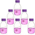 6 pcs 500ml Round Media Storage Bottles with GL45 Screw Cap in Purple, Borosilicate Reagent Bottles