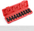 10 3/8" Set, 6 Metric,10-19mm CASOMAN PCS Drive Standard Universal Impact Socket Point, CR-MO