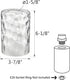 Aspen Creative 23529-63-2, Hammered 3-7/8" 6-1/8" 2 Pack Clear Glass Shade For Lighting Fixture/Vanity Light/Wall