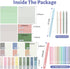 Book Annotation Kit, 12 Pastel No Bleed Highlighters & 5 Color Pens with 620 Sheets Transparent Sticky Notes