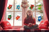 SICOHOME Christmas Cut-Outs for Classroom - Assorted 4"x6" Xmas Stocking Cut-Outs with Glue Point Dots