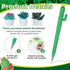 Resurhang 68 Set 8 50 9 Pcs Cactus Stationery Includes Cactus Pencil Holder Cactus Shaped Gel Ink Pens Waterproof Vinyl