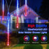 8 144 4th JMEXSUSS Red White and Blue Solar Lights, Tube LEDs Patriotic Solar Meteor Shower Lights Waterproof