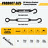 16 M6/5/4 304 Chumia Pcs Turnbuckle Hook and Eye Stainless Steel Heavy Duty Turnbuckle for Cables Wire Rope Tension Sun
