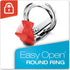 Cardinal 1 Inch Premier Easy Open 3 Ring Binder, ONE-TOUCH Locking Round Rings, 200-Sheet Capacity, ClearVue Cover,