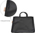 Enyuwlcm Black Waterproof Zipper Document Bag with Handle, Office Organizer Briefcase for Meetings