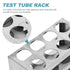 POPETPOP Test Tube Rack - Stainless Steel Sample Tube Holder with 8 Holes for Laboratory Supplies