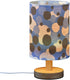 ALAZA Blue Black Polka Dot Bedside Table Lamp for Bedroom Living Room Nightstand LED Light Lamps,Bedside Lamps with USB