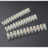 XINGYHENG 6Pcs 6A 10A 20A 12 Position Double Row Screw Terminal Block, Flame Retardant Nylon Connector (White)