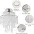 SEEYUAN 3 13.7''*H17.7'' Tiers Acrylic Chandeliers lamp Shade, Acrylic Beaded Chandelier,Pendant Ceiling Light Shade