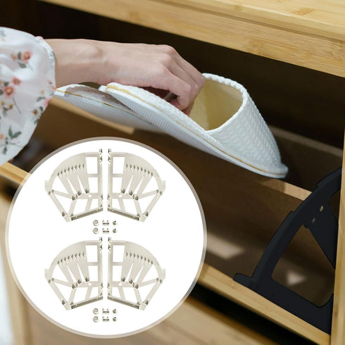 Amagogo 2 Sets 3 Cabinet Flip Shoes Drawer Cabinet Hinges Flip Drawer Hinge Mounting Accessories Shoe Rack Hinges