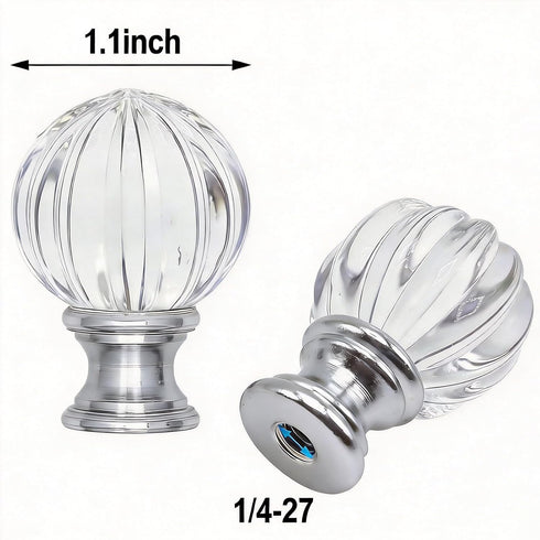 Glveaoui 3pcs Art Finials Lamp Decor Replacement Light Screw Caps Knob for Lamp Shade Suitable for Floor Table