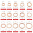 150Pcs Copper Sealing Washers M22 M20 M18 M16 M14 M12 M10 M8 M6 M5 Assortment Kit