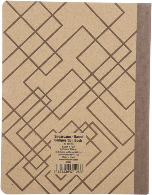 Mintra 100% Recycled Notebooks, Comp Book (7.5in x 9.75in), Design Set 3pk