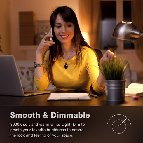 aooshine Q50 Dimmable LED Light Bulb, 3000K Warm White, E26 Base, 1 Pack, 650 Lumens