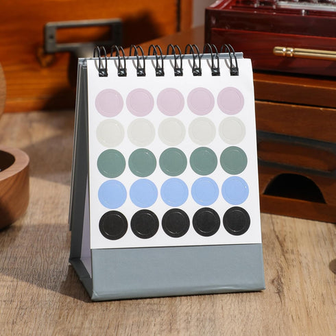 Mini Desk Calendar 2025-2026, Small Desktop Calendar from July 2025 to Dec 2026, Thick Paper with Stickers (Mini Grey)