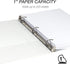 Samsill Durable 1 Inch Binder, D Ring Customizable Clear View Cover, White, 12 Pack, Each Holds 225 Pages