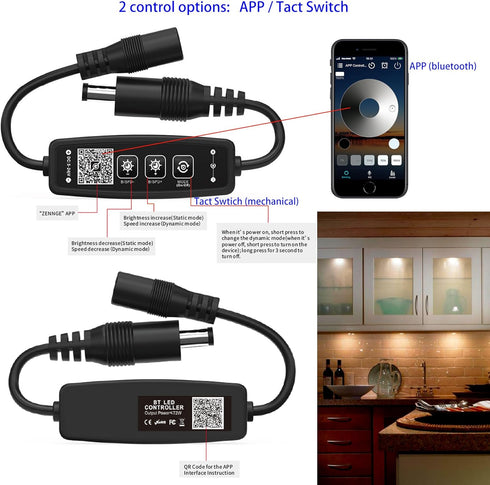 Dimmable 12V 4Pack) Smart LED Puck Lights with APP Control, Cabinet Lighting with Bluetooth, Music Sync and Timer
