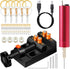 YASPIT Electric Resin Drill Set, 210 PCS Pin Vise for Jewelry Casting, Anti-Skid Drill Press Vise for DIY Keychains
