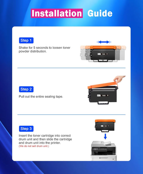 TN850 High Yield Toner Cartridge Replacement for Brother TN850, Works with HL-L6200DWT, MFC-L5800DW (Black, 2-Pack)