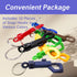 BRBASAP 10 Pack Plastic Snap Hook, 6.5mm Rotary Cord Clips with Split Keychains O-Ring for Outdoor Camping