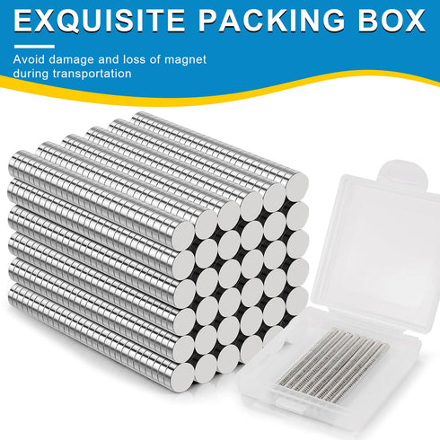 1000 Pack Small Magnets, 3x1mm Refrigerator Rare Earth Neodymium Magnets for Crafts, Whiteboard, Kitchen Cabinet